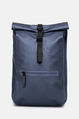 Rains plecak Rolltop Rucksack W3 kolor niebieski duży gładki 13320-36