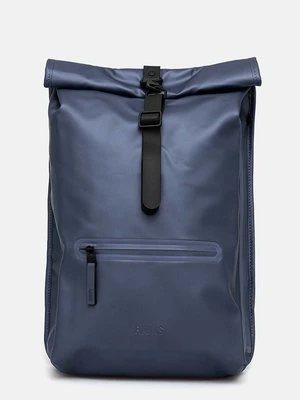 Rains plecak Rolltop Rucksack W3 kolor niebieski duży gładki 13320-36