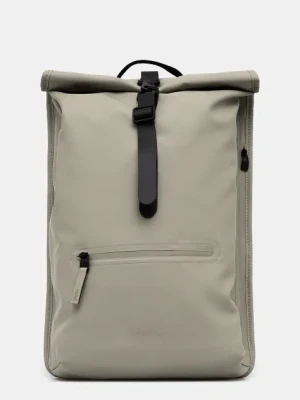 Rains plecak Rolltop Rucksack W3 kolor zielony duży gładki 13320