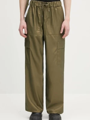 Rains spodnie Cargo Rain Pants Wide W3 męskie kolor zielony proste 18990.105