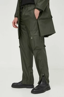Rains spodnie dresowe 18850 Pants kolor zielony gładkie