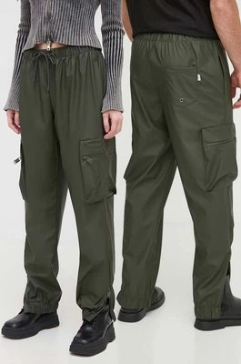Rains spodnie dresowe 18850 Pants kolor zielony gładkie