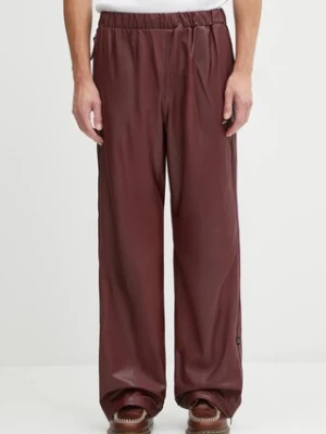 Rains spodnie Rains x Umbro kolor bordowy proste high waist 20810.141