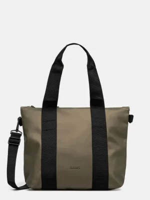Rains torba Tote Bag Micro W3 kolor zielony 14180
