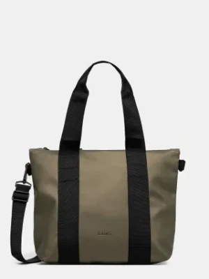 Rains torba Tote Bag Micro W3 kolor zielony 14180