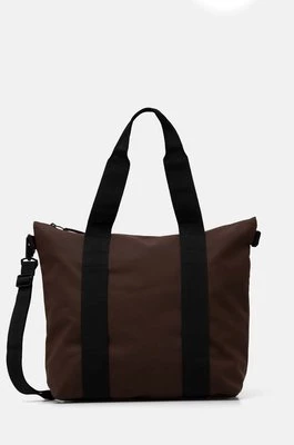 Rains torba Tote Bag Mini W3 kolor brązowy 14160-23