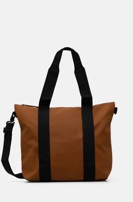 Rains torba Tote Bag Mini W3 kolor brązowy 14160-63