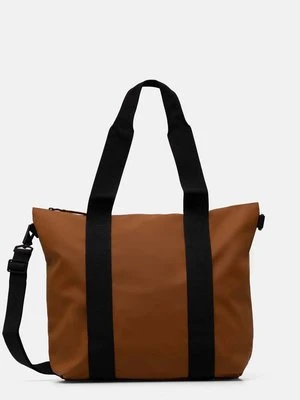 Rains torba Tote Bag Mini W3 kolor brązowy 14160-63