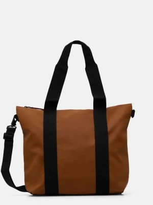 Rains torba Tote Bag Mini W3 kolor brązowy 14160-63