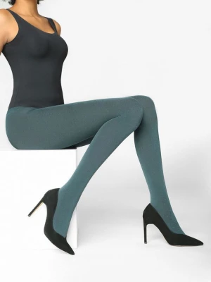 Rajstopy damskie z brokatem Shine E57 Smoke Green Marilyn