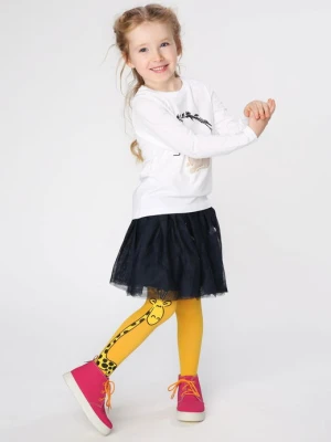 Rajstopy Dziecięce z Żyrafą Pretty Giraffe Yellow Marilyn