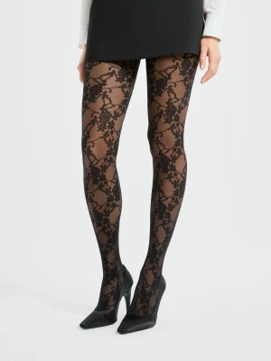 Rajstopy półprzezroczyste we wzory - 30D Etam