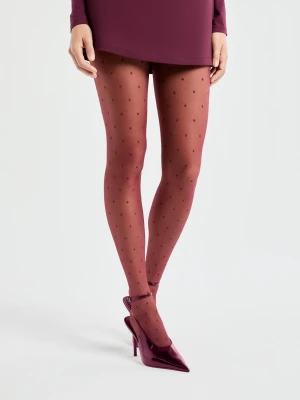 Rajstopy przezroczyste we wzory - 15 DEN Etam