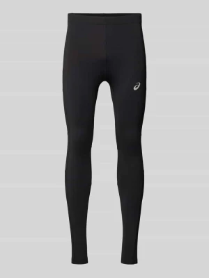 Rajstopy z elastycznym pasem i logo Asics Czarny