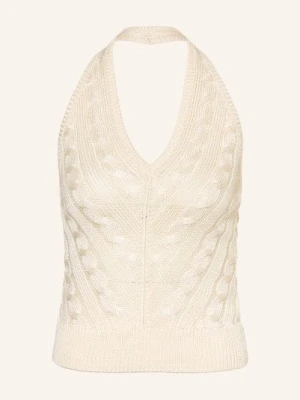 Ralph Lauren Collection Jedwabna Bluzka Z Dzianiny weiss