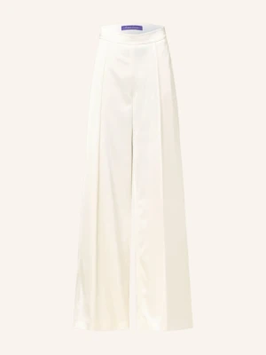 Ralph Lauren Collection Spodnie Typu Marlena Masina Z Satyny weiss KREMOWY