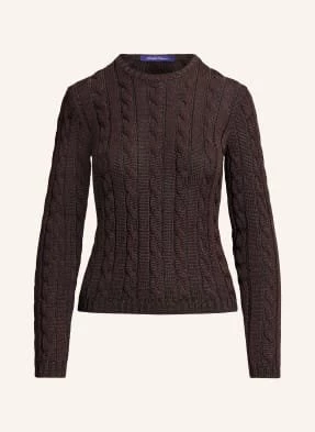 Ralph Lauren Collection Sweter Z Jedwabiu braun