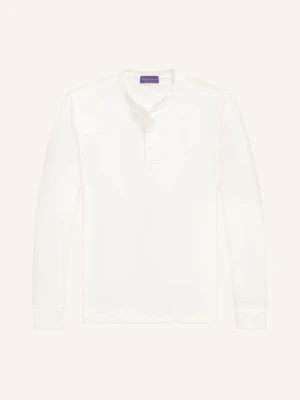 Ralph Lauren Purple Label Bluzka Typu Henley weiss BIAŁY