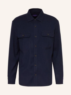 Ralph Lauren Purple Label Koszula Flanelowa Comfort Fit Z Dodatkiem Kaszmiru blau