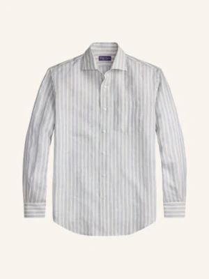 Ralph Lauren Purple Label Koszula Lniana O Kroju Custom Fit blau
