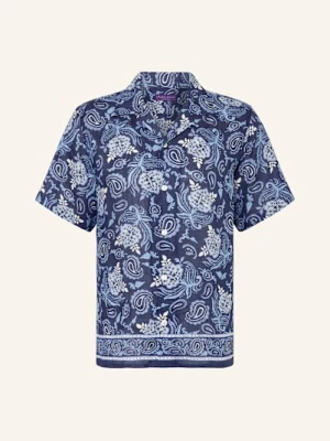 Ralph Lauren Purple Label Koszula Z Klapami Regular Fit Z Lnu blau