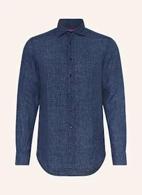 Ralph Lauren Purple Label Koszula Z Lnu Comfort Fit blau