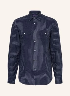 Ralph Lauren Purple Label Koszula Z Lnu Regular Fit blau