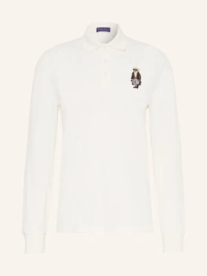 Ralph Lauren Purple Label Koszulka Polo Z Pikowanym Wzorem weiss