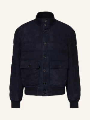 Ralph Lauren Purple Label Kurtka Puchowa Ze Skóry blau