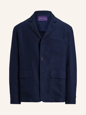 Ralph Lauren Purple Label Marynarka Shirley O Kroju Regular Fit Z Lnu blau GRANATOWY