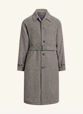 Ralph Lauren Purple Label Płaszcz Balmacaan Z Dodatkiem Jedwabiu grau