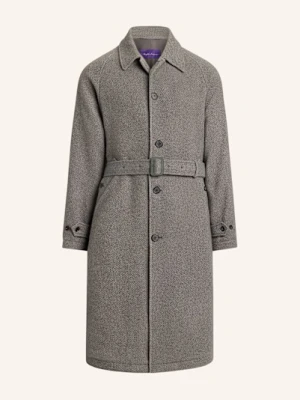 Ralph Lauren Purple Label Płaszcz Balmacaan Z Dodatkiem Jedwabiu grau
