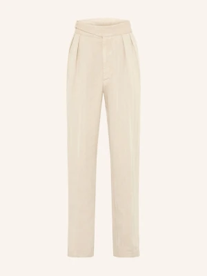 Ralph Lauren Purple Label Spodnie O Regularnym Kroju Z Lnu beige