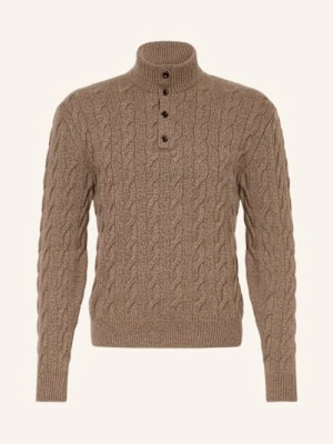 Ralph Lauren Purple Label Sweter Typu Troyer Z Kaszmiru braun