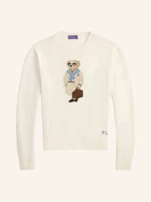 Ralph Lauren Purple Label Sweter Z Jedwabiem weiss