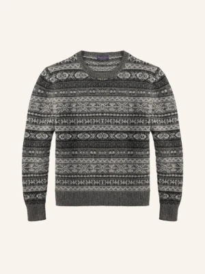 Ralph Lauren Purple Label Sweter Z Kaszmiru grau