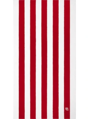 Ralph Lauren ręcznik plażowy bawełniany HENLEY Red 90 x 170 cm kolor czerwony