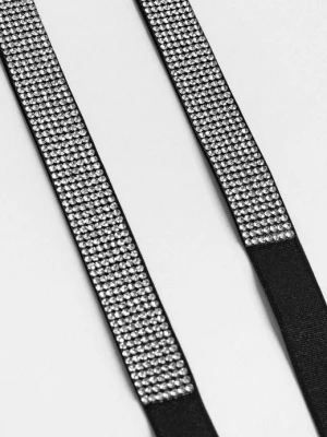 Ramiączka ozdobne z paskiem cekinów - Brillance POUPEE