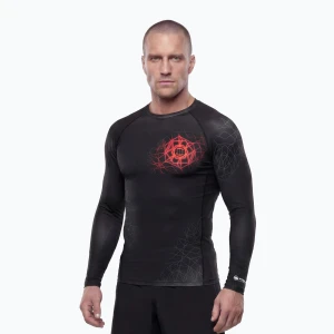 Rashguard longsleeve męski Pitbull Ray Rashguard fluo/red Czarny