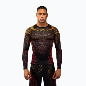 Rashguard longsleeve męski Venum Quetzal Fury Rashguard black/fury red/tangerine