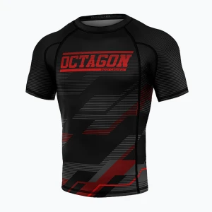 Rashguard męski Octagon Racer Premium black/red