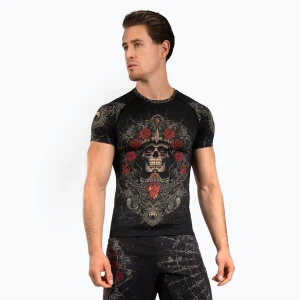 Rashguard męski Venum Santa Muerte 5.0 Men’S Short Sleeve Rashguard deep black/gold