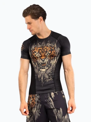 Rashguard męski Venum Tiger Men'S Short Sleeve Rashguard black/neon orange