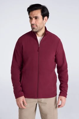 Raso męski polar z zamkiem - Dark Burgundy Mountain Warehouse