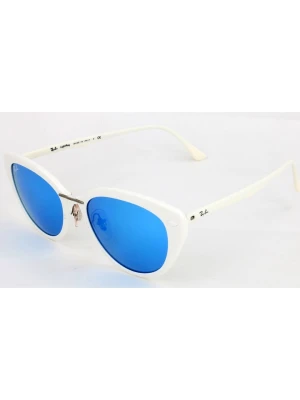 Ray Ban Damskie okulary przeciwsłoneczne w kolorze biało-niebieskim rozmiar: 52