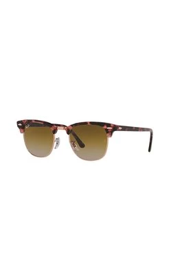 Ray-Ban okulary CLUBMASTER kolor brązowy 0RB3016