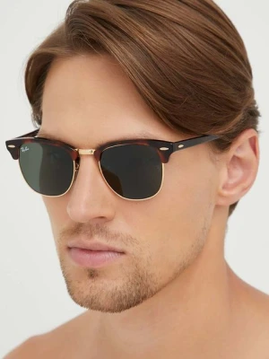 Ray-Ban okulary CLUBMASTER męskie kolor brązowy 0RB3016