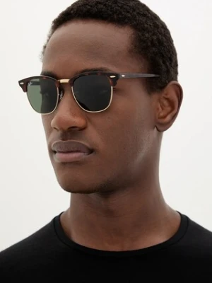 Zdjęcie produktu Ray-Ban okulary CLUBMASTER męskie kolor brązowy 0RB3016