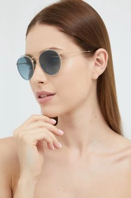 Ray-Ban okulary przeciwsłoneczne damskie kolor złoty 0RB3647N
