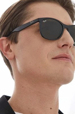 Ray-Ban okulary przeciwsłoneczne męskie kolor czarny 0RB4374